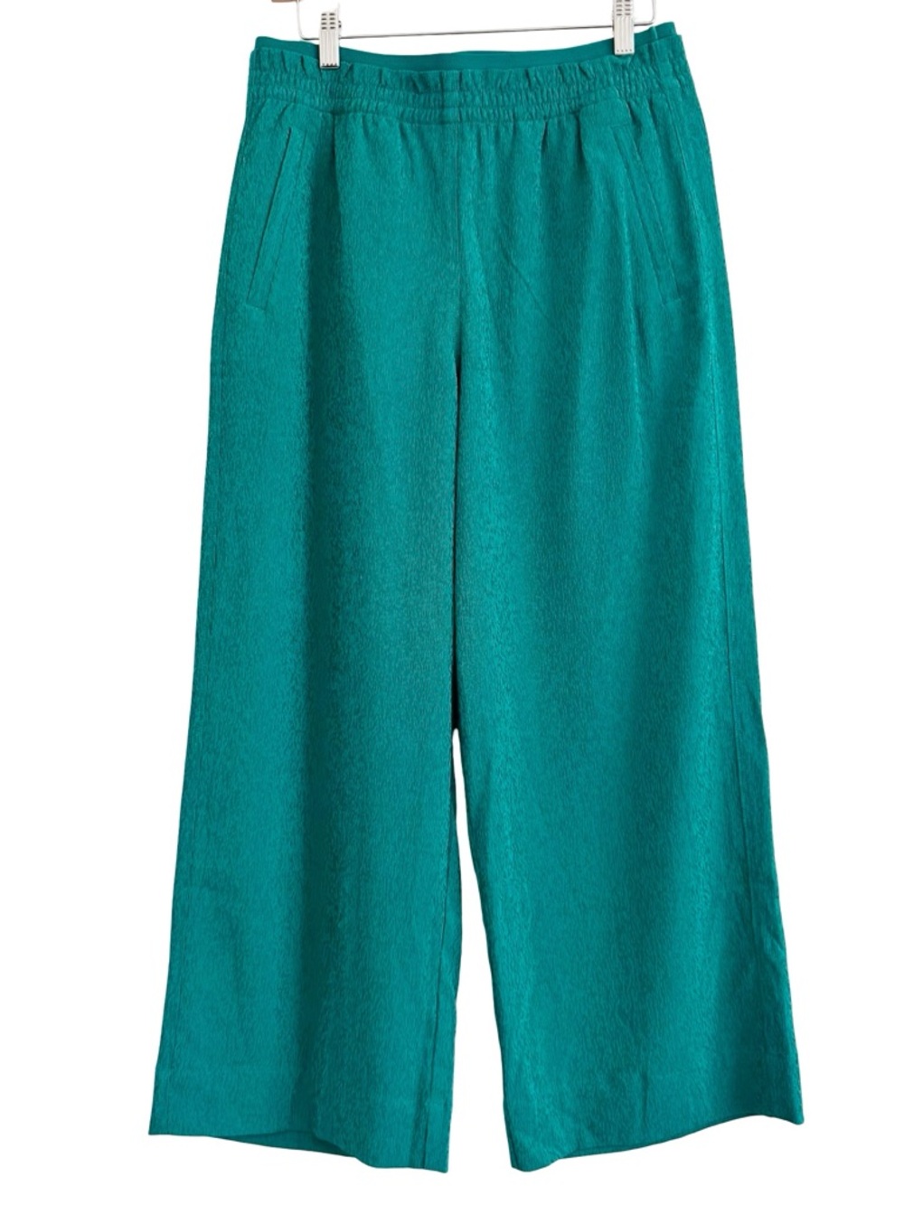 Athleta Echo Wide Leg Elastic Waist Pant Green 8